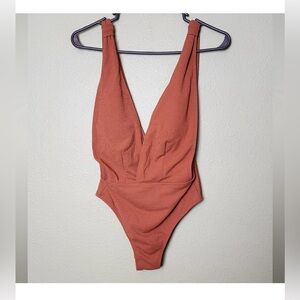 NWT Cupshe Sunset Orange Swimsuit Women's Size Small New/Unused Sexy